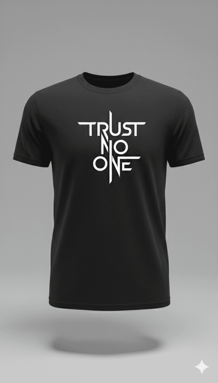 TRUST NO ONE Black T-Shirt TRUST NO ONE Black T-Shirt