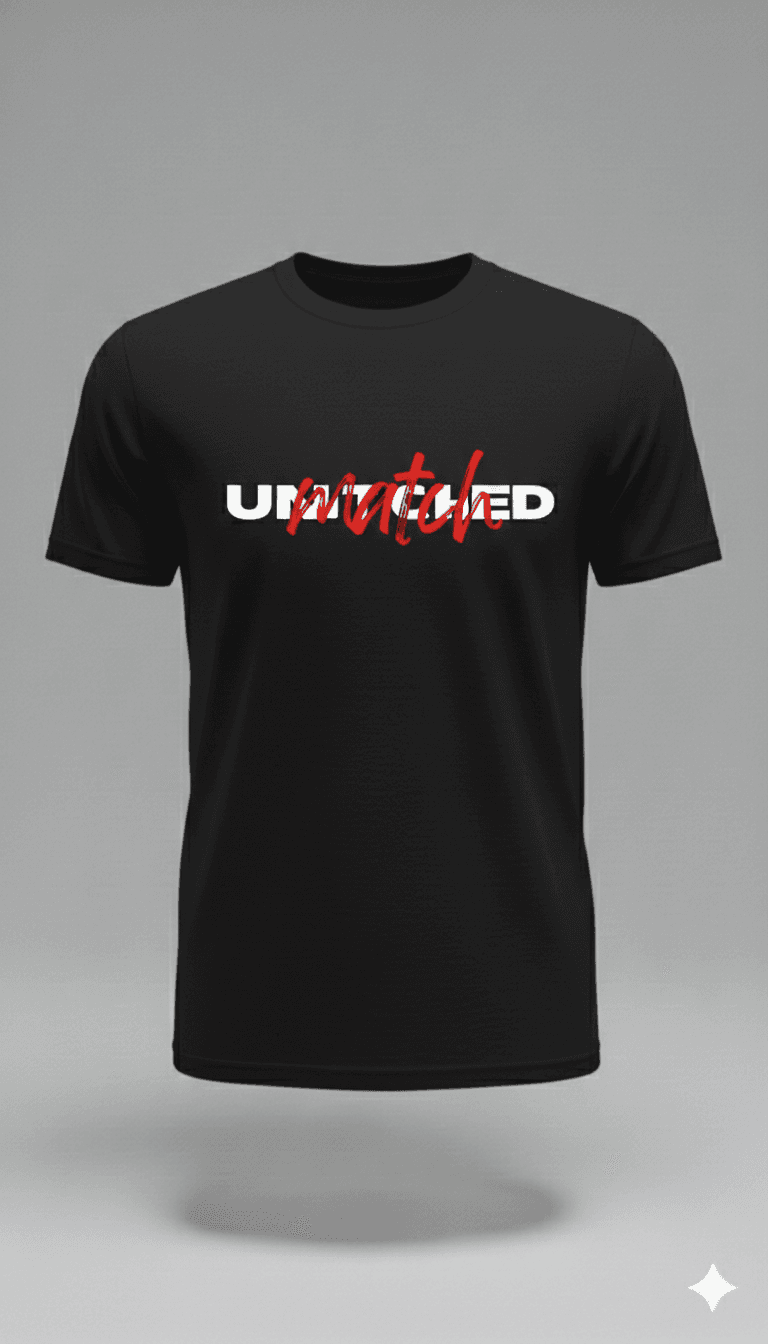 MATCH design Black T-Shirt MATCH design Black T-Shirt